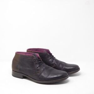 Fly London Mens Chukka Boots Brown Leather Suede Lace Up Size 44 / 11